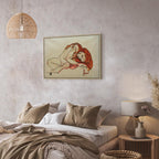 Canvas Print - Crouched Girl With Bowed Head