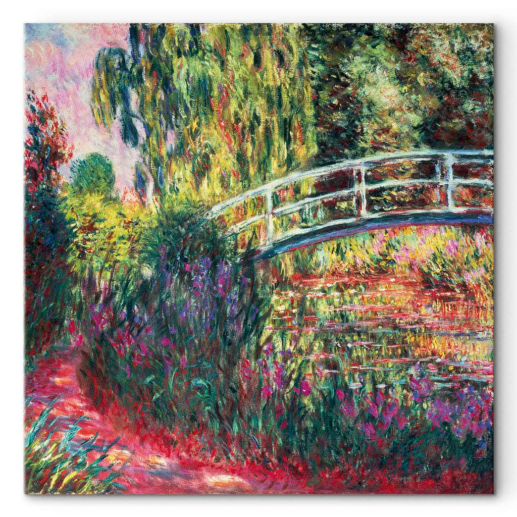 Japanese Footbridge Impressionist Canvas Print
