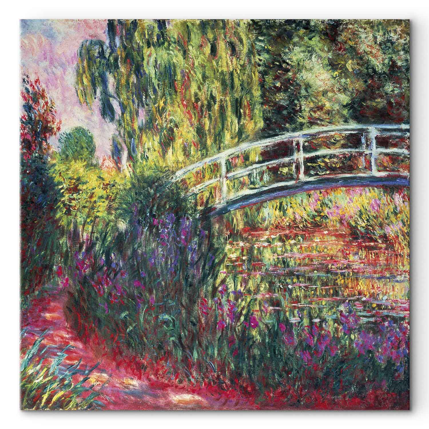 Japanese Footbridge Impressionist Canvas Print