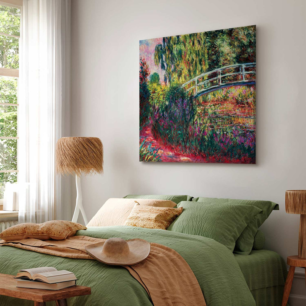 Japanese Footbridge Impressionist Canvas Print