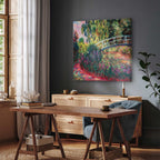 Japanese Footbridge Impressionist Canvas Print