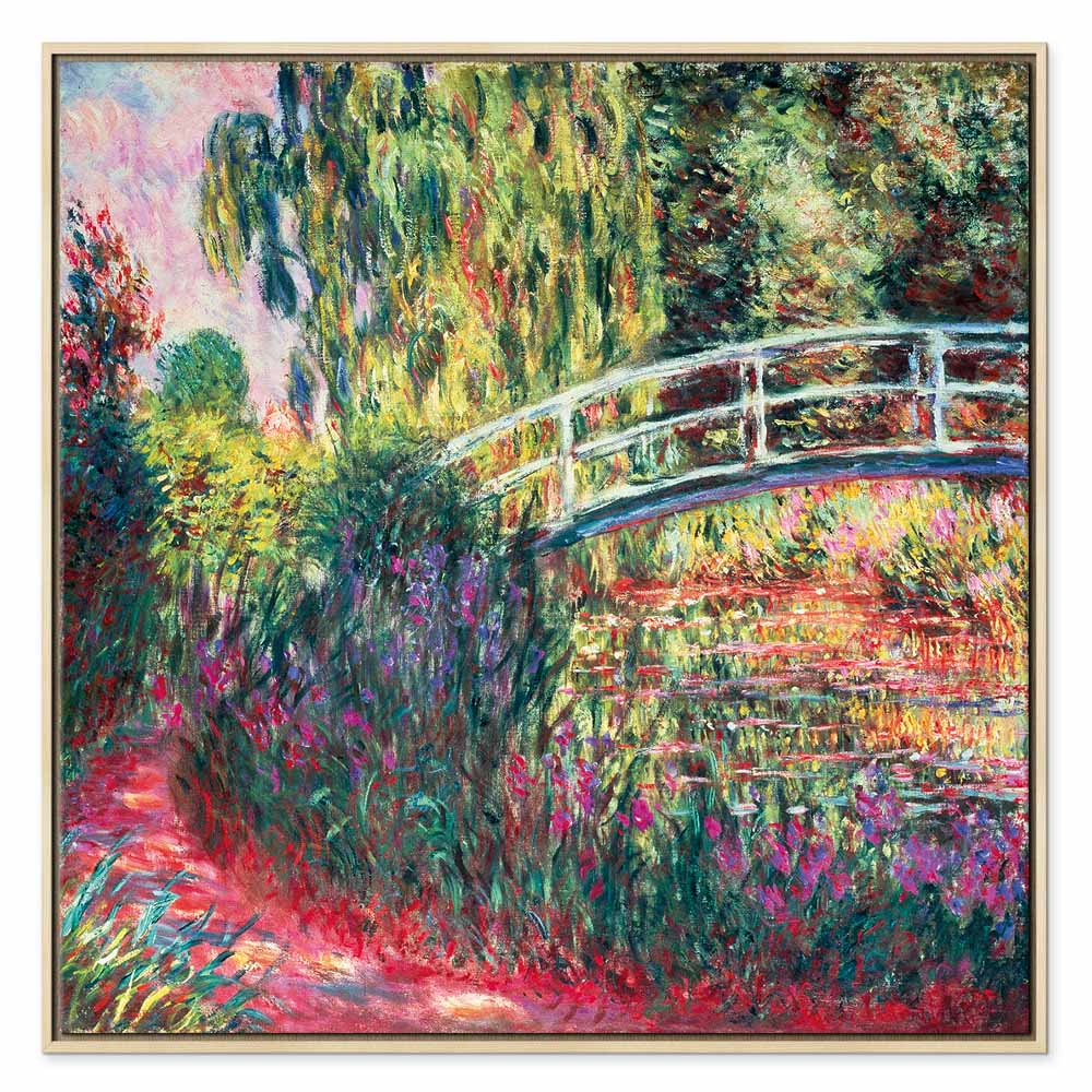 Japanese Footbridge Impressionist Canvas Print