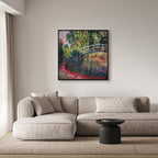 Japanese Footbridge Impressionist Canvas Print