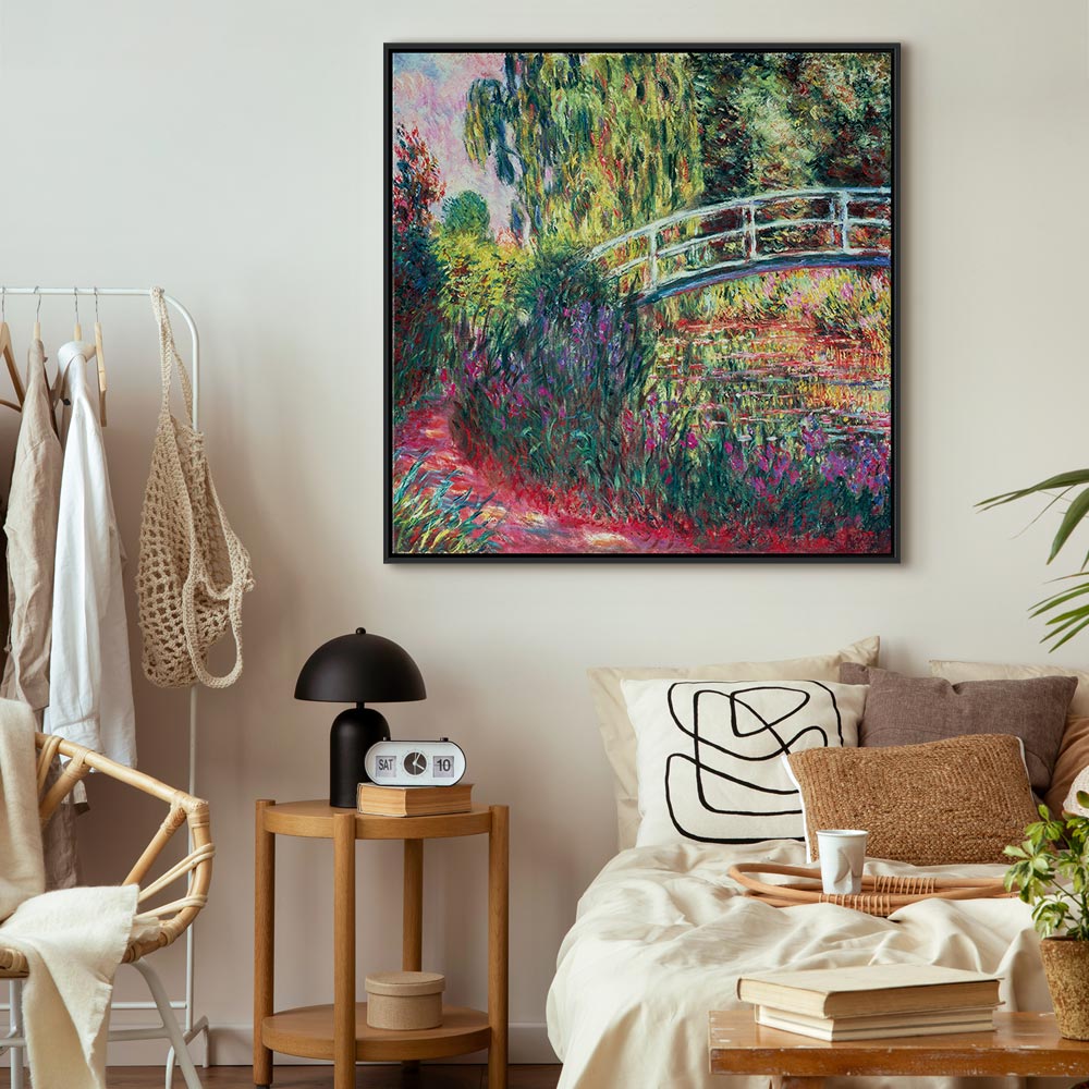 Japanese Footbridge Impressionist Canvas Print