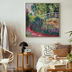 Japanese Footbridge Impressionist Canvas Print