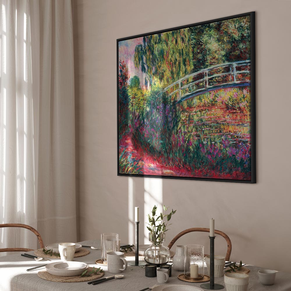 Japanese Footbridge Impressionist Canvas Print