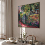 Japanese Footbridge Impressionist Canvas Print