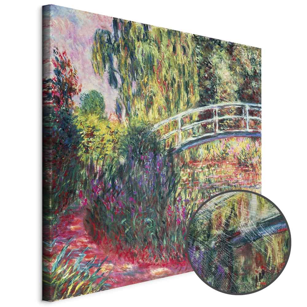 Japanese Footbridge Impressionist Canvas Print