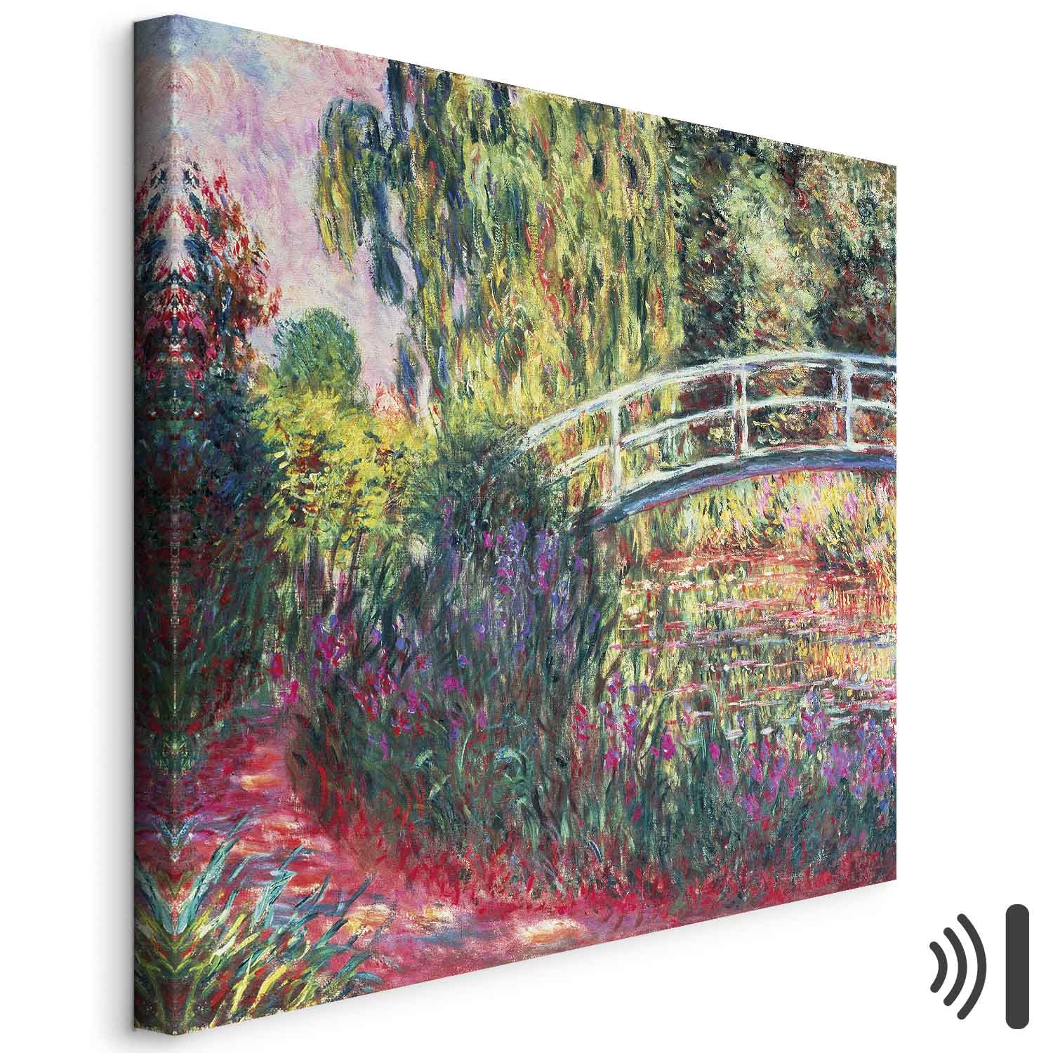 Japanese Footbridge Impressionist Canvas Print