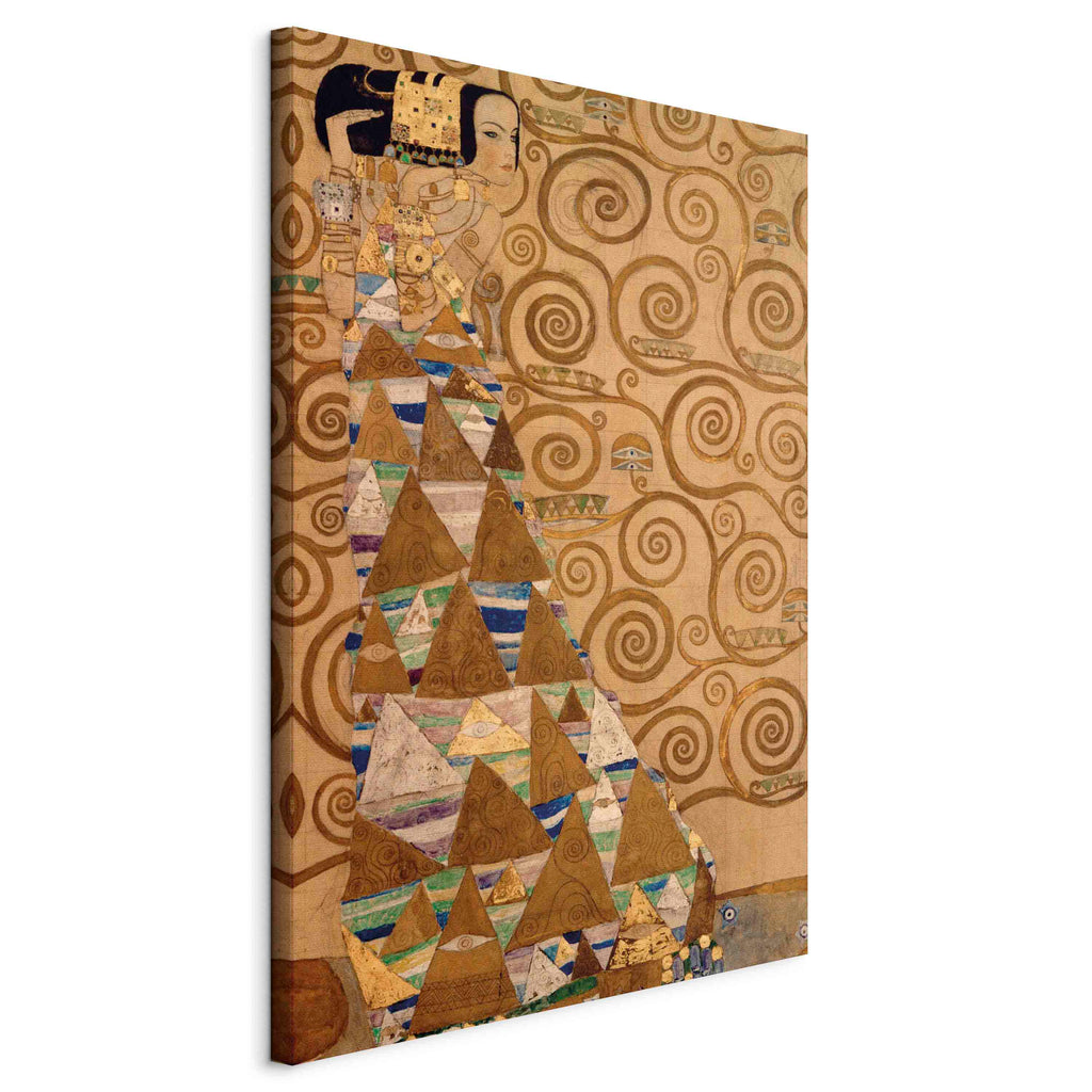 Canvas Print Gustav Klimt - Expectation