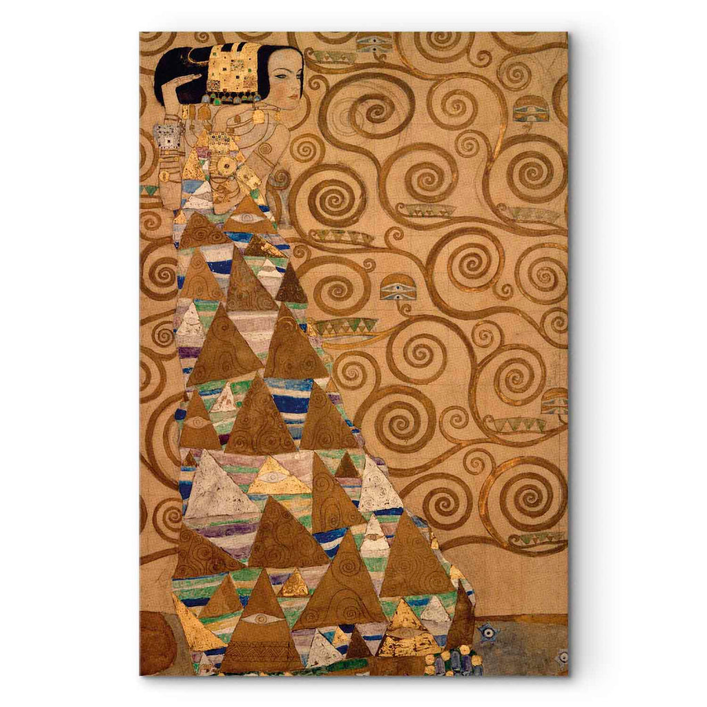 Gustav Klimt Expectation Classic Canvas Print