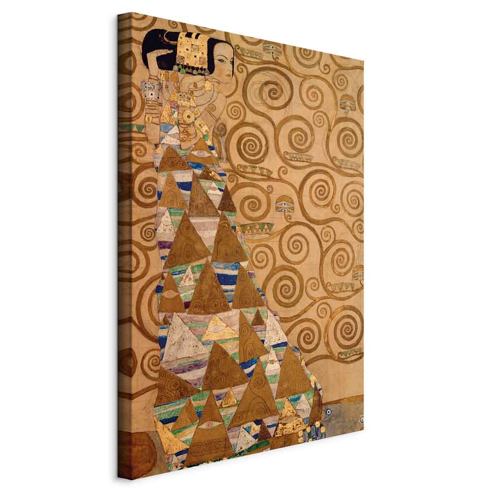 Canvas Print Gustav Klimt - Expectation
