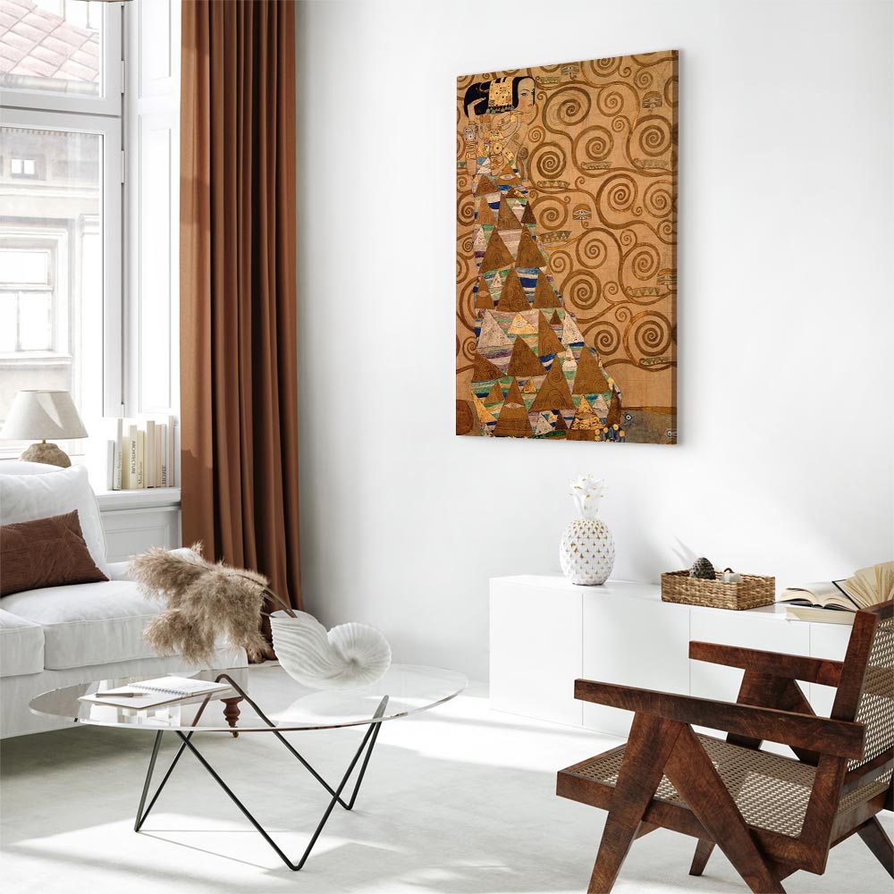 Canvas Print Gustav Klimt - Expectation