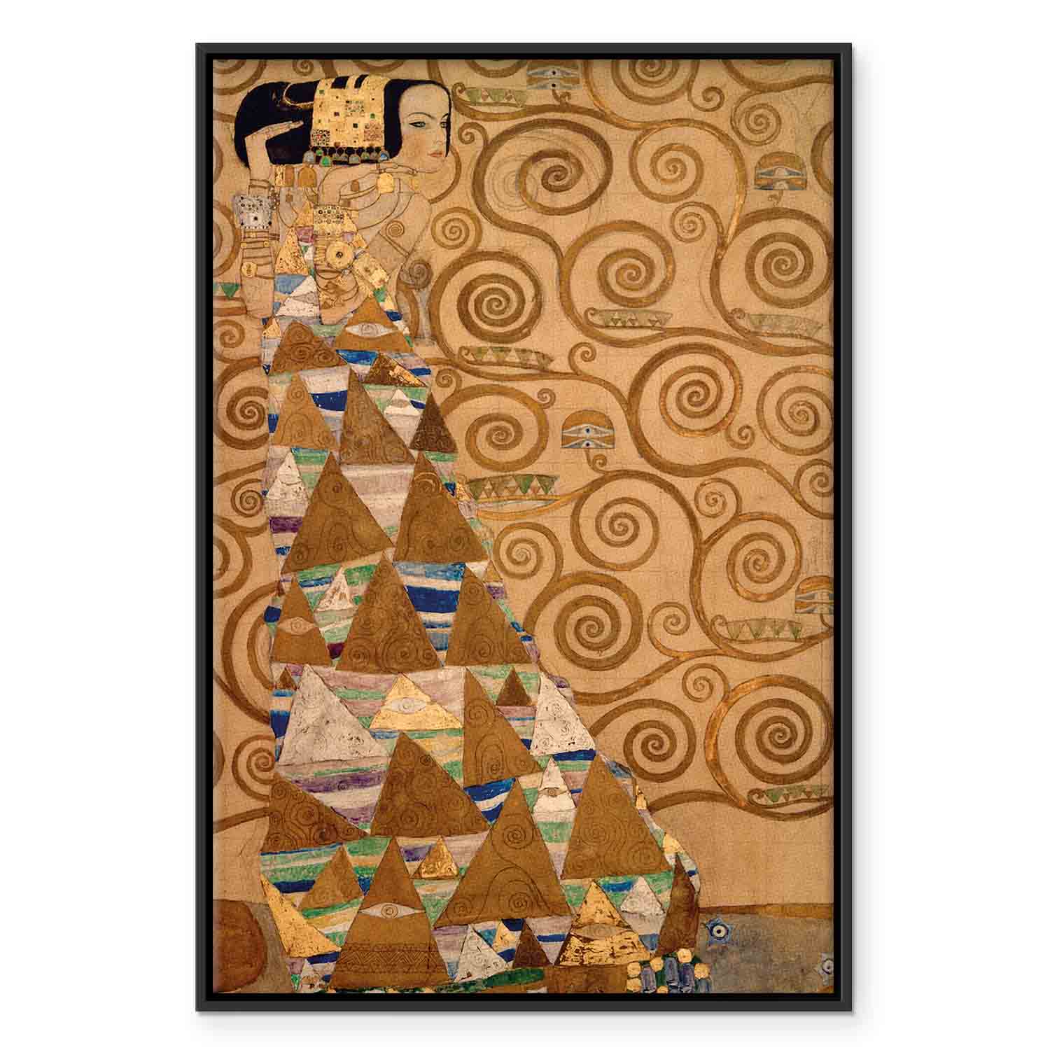 Gustav Klimt Expectation Classic Canvas Print