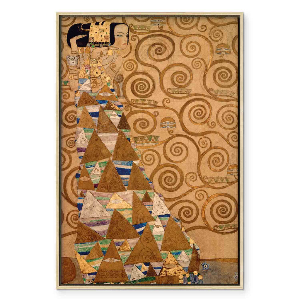 Gustav Klimt Expectation Classic Canvas Print
