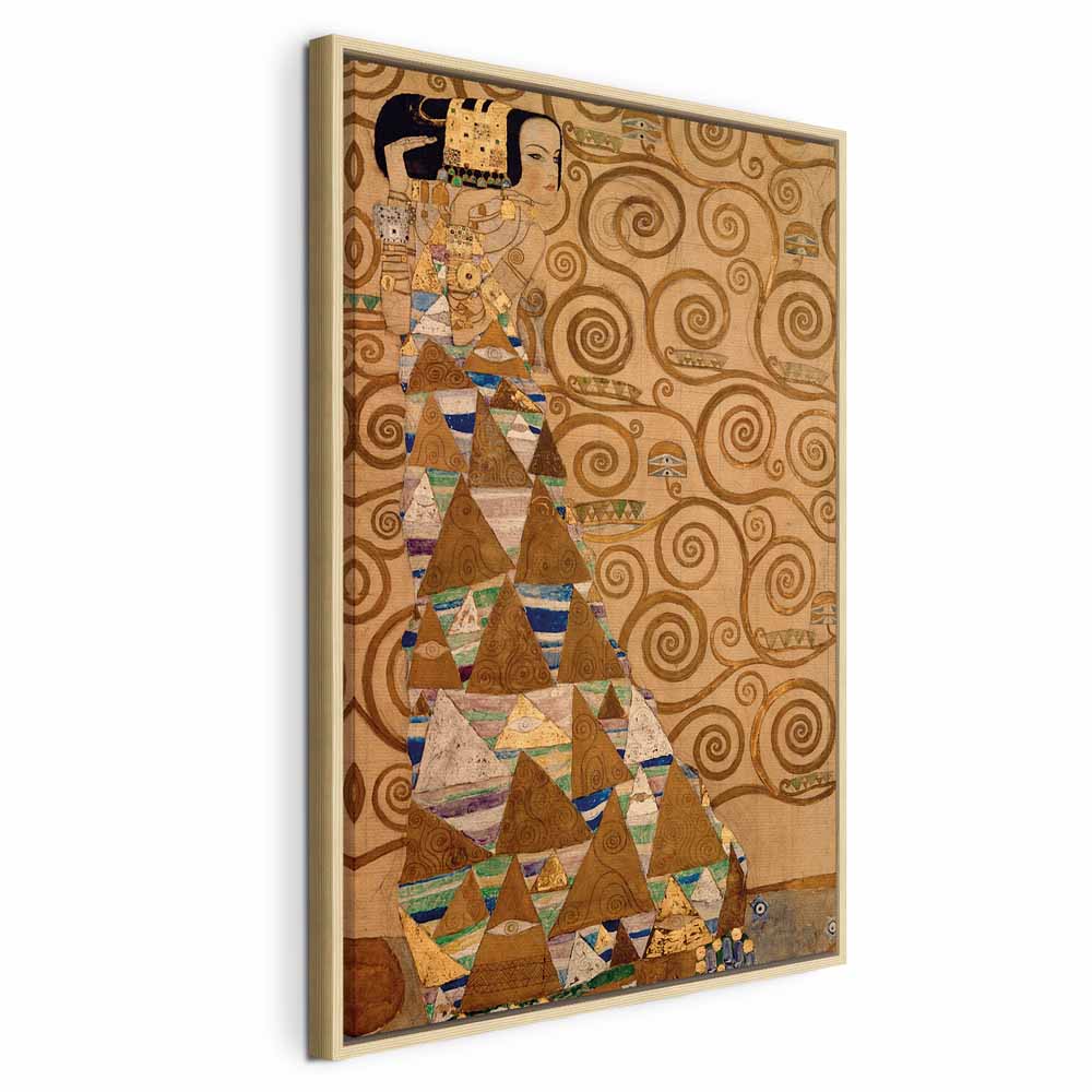 Canvas Print Gustav Klimt - Expectation