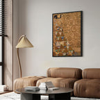 Canvas Print Gustav Klimt - Expectation