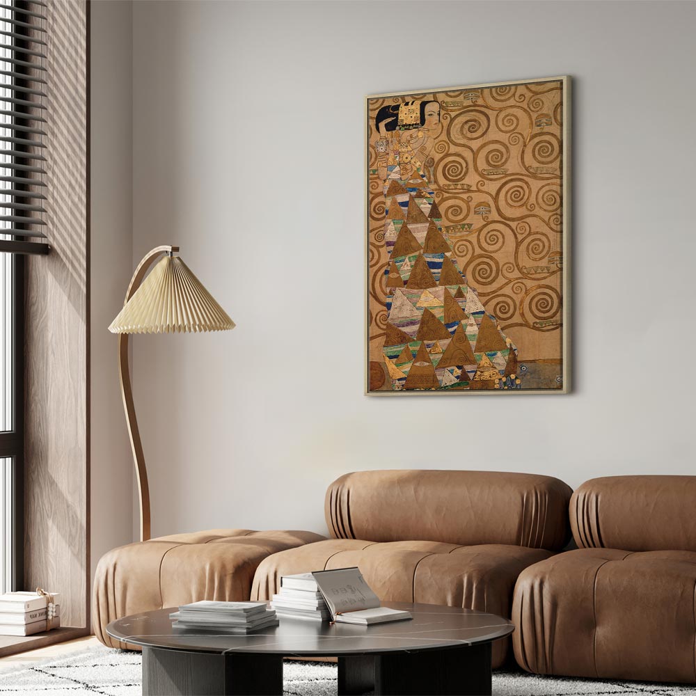 Canvas Print Gustav Klimt - Expectation