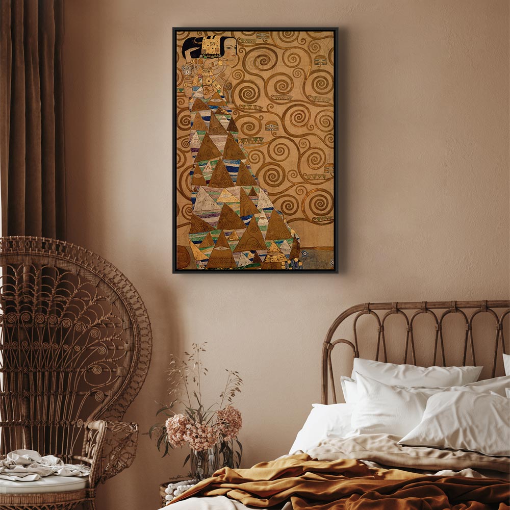 Canvas Print Gustav Klimt - Expectation
