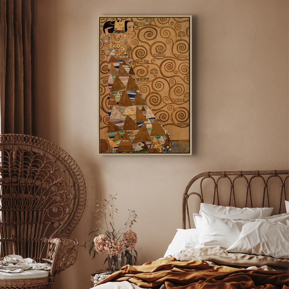 Canvas Print Gustav Klimt - Expectation