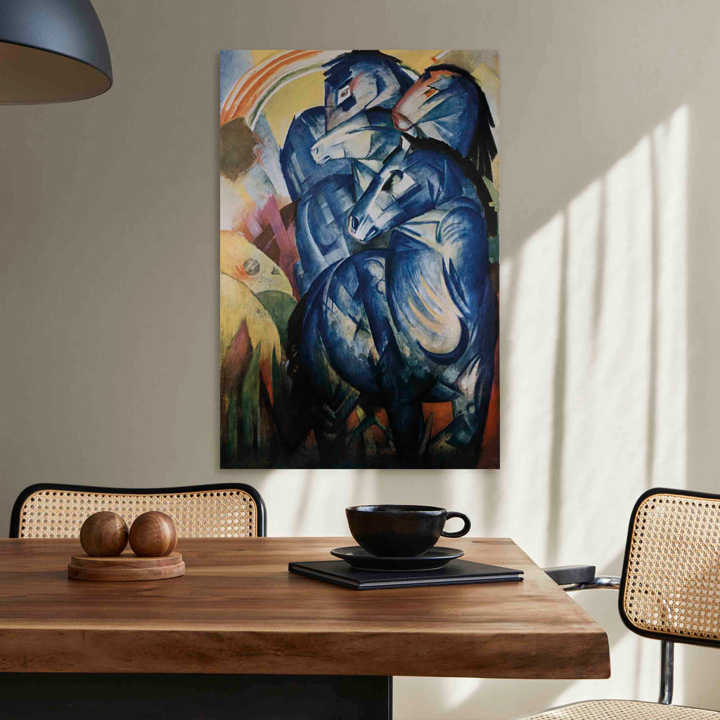 Leinwanddruck Der Turm der blauen Pferde (Franz Marc)