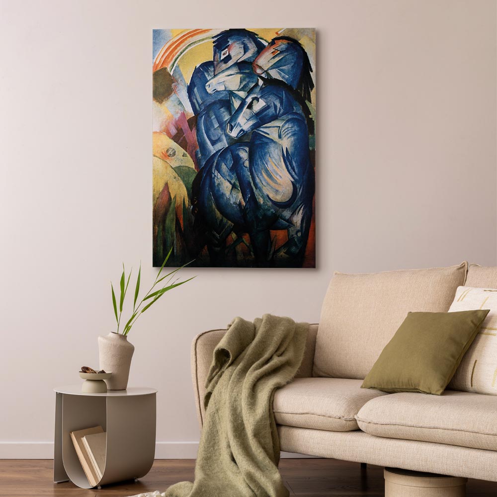 Canvas Print The Tower of Blue Horses (Franz Marc)