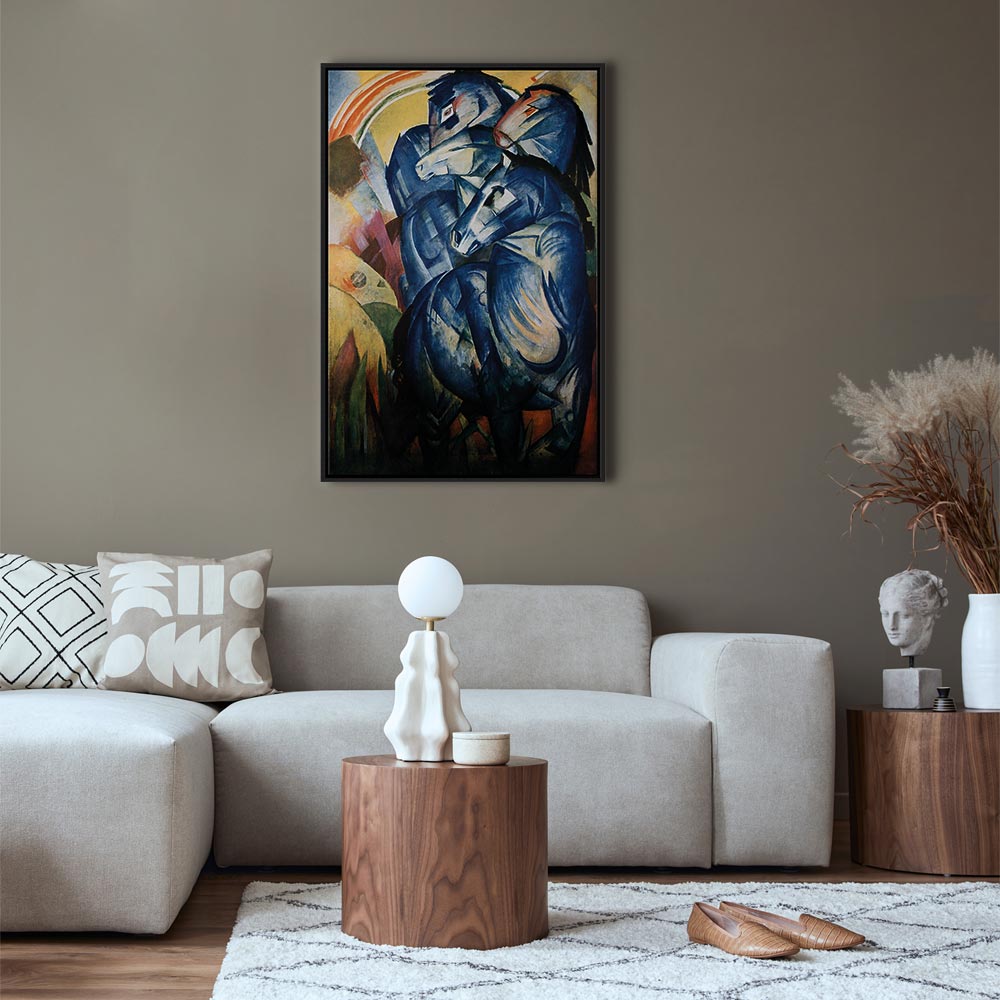 Leinwanddruck Der Turm der blauen Pferde (Franz Marc)