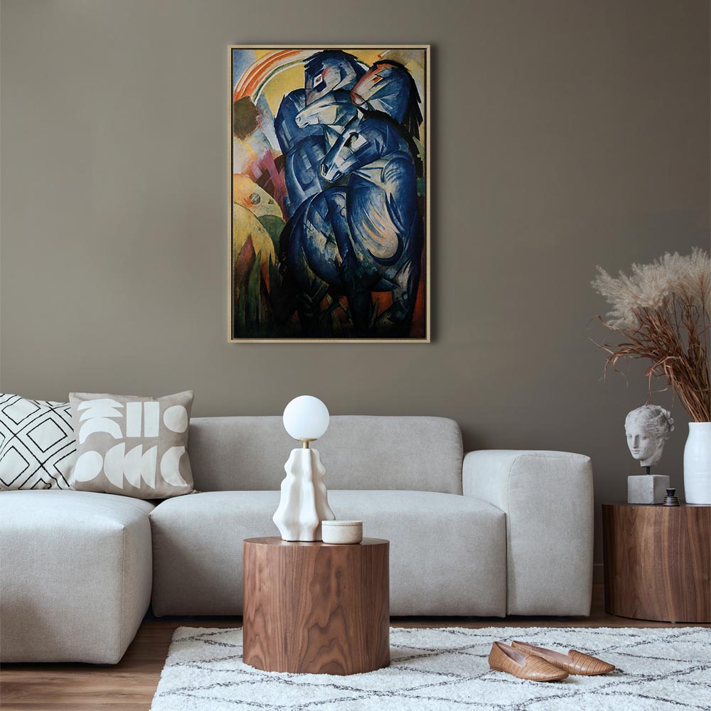 Leinwanddruck Der Turm der blauen Pferde (Franz Marc)