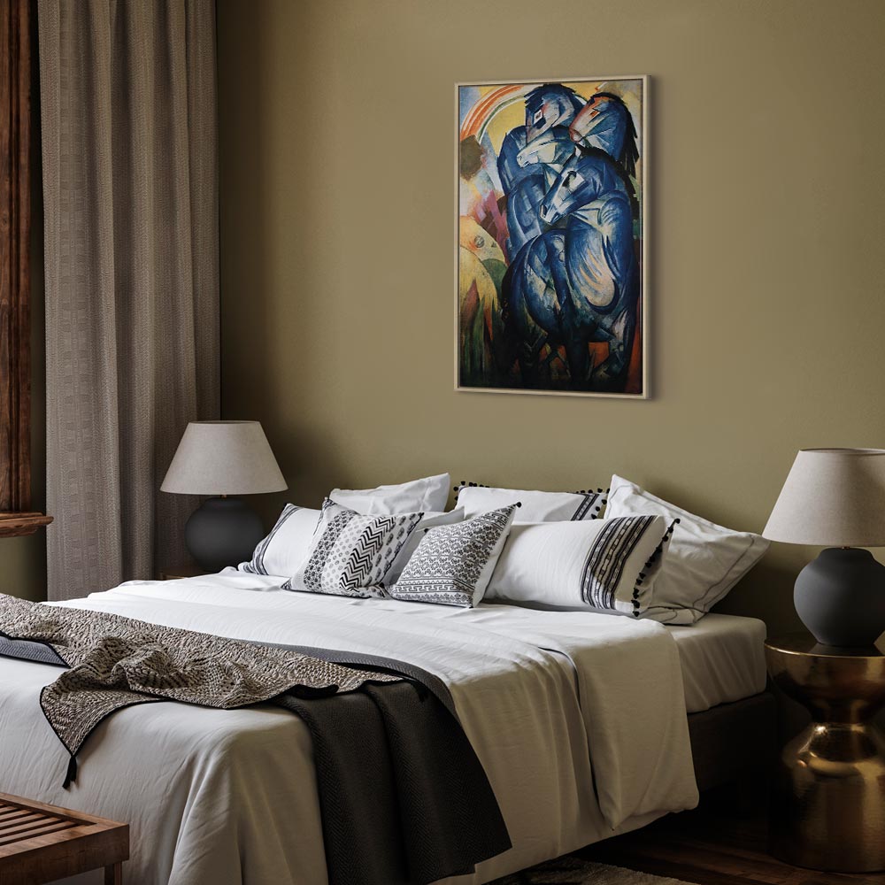 Leinwanddruck Der Turm der blauen Pferde (Franz Marc)