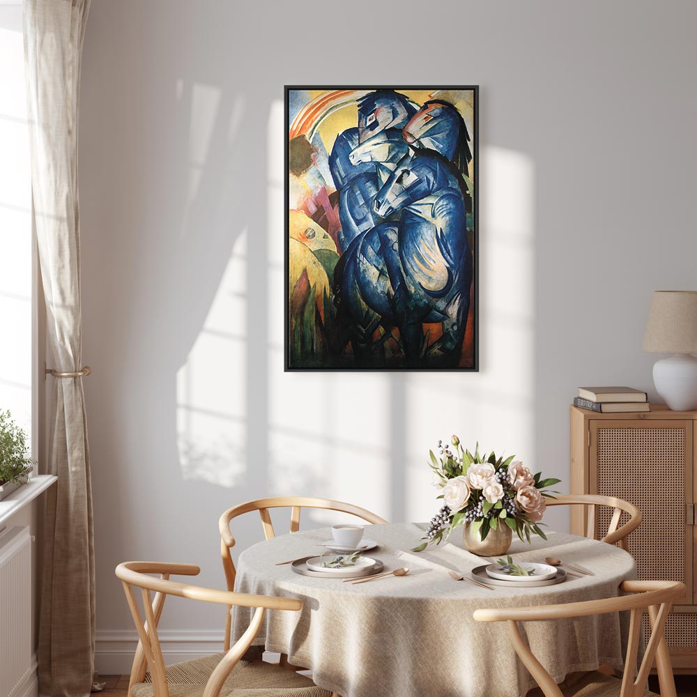 Leinwanddruck Der Turm der blauen Pferde (Franz Marc)