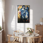Leinwanddruck Der Turm der blauen Pferde (Franz Marc)