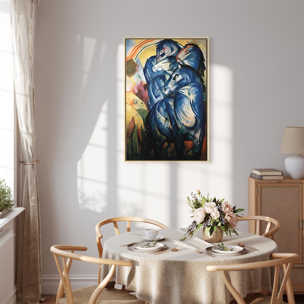 Leinwanddruck Der Turm der blauen Pferde (Franz Marc)