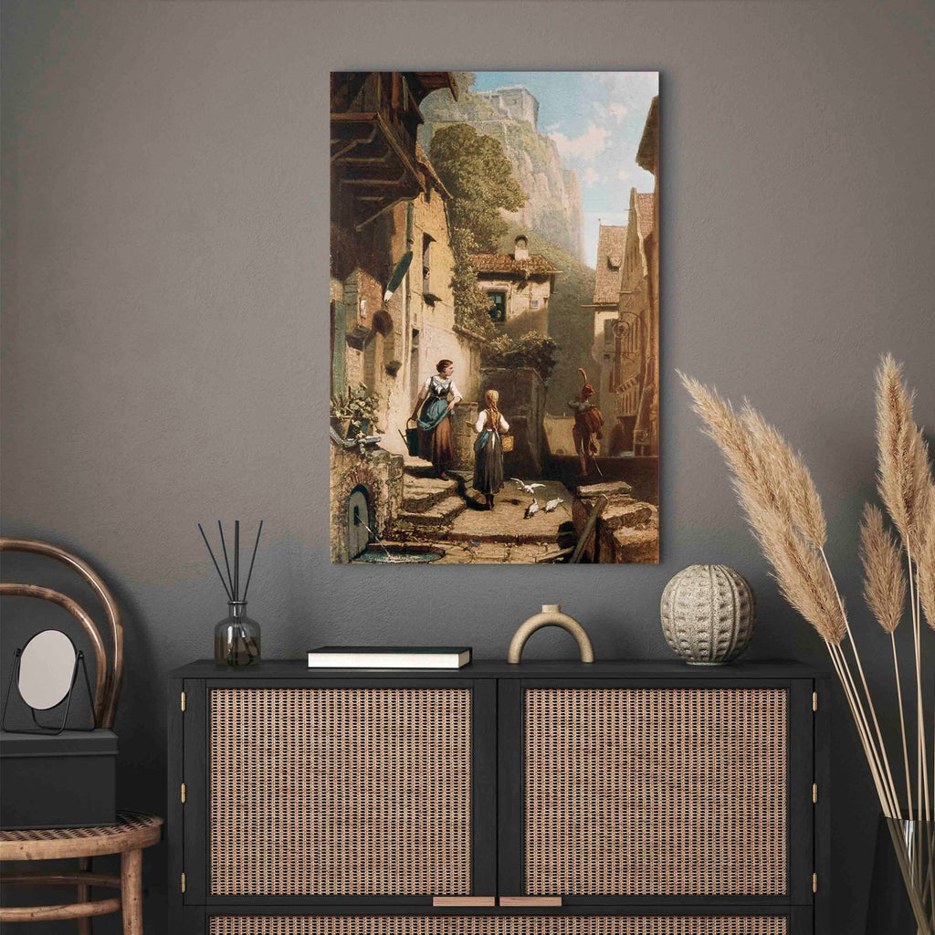 Leinwanddruck - Im Dachstübchen (Carl Spitzweg)