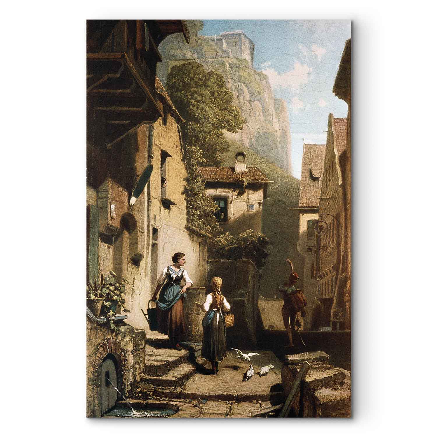 Carl Spitzweg Im Dachstübchen Classic Canvas Print