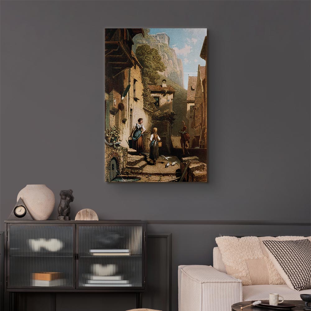 Leinwanddruck - Im Dachstübchen (Carl Spitzweg)