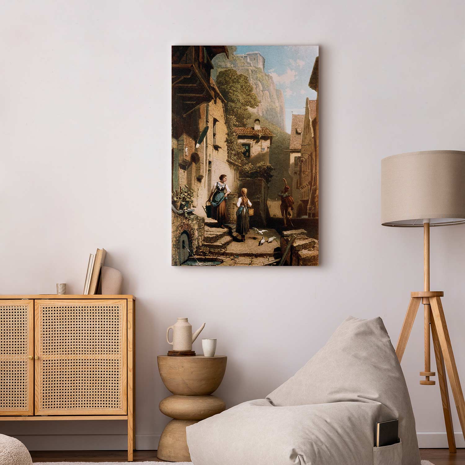 Carl Spitzweg Im Dachstübchen Classic Canvas Print