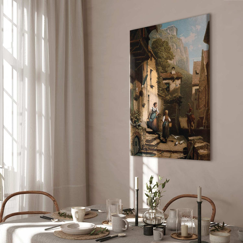 Carl Spitzweg Im Dachstübchen Classic Canvas Print