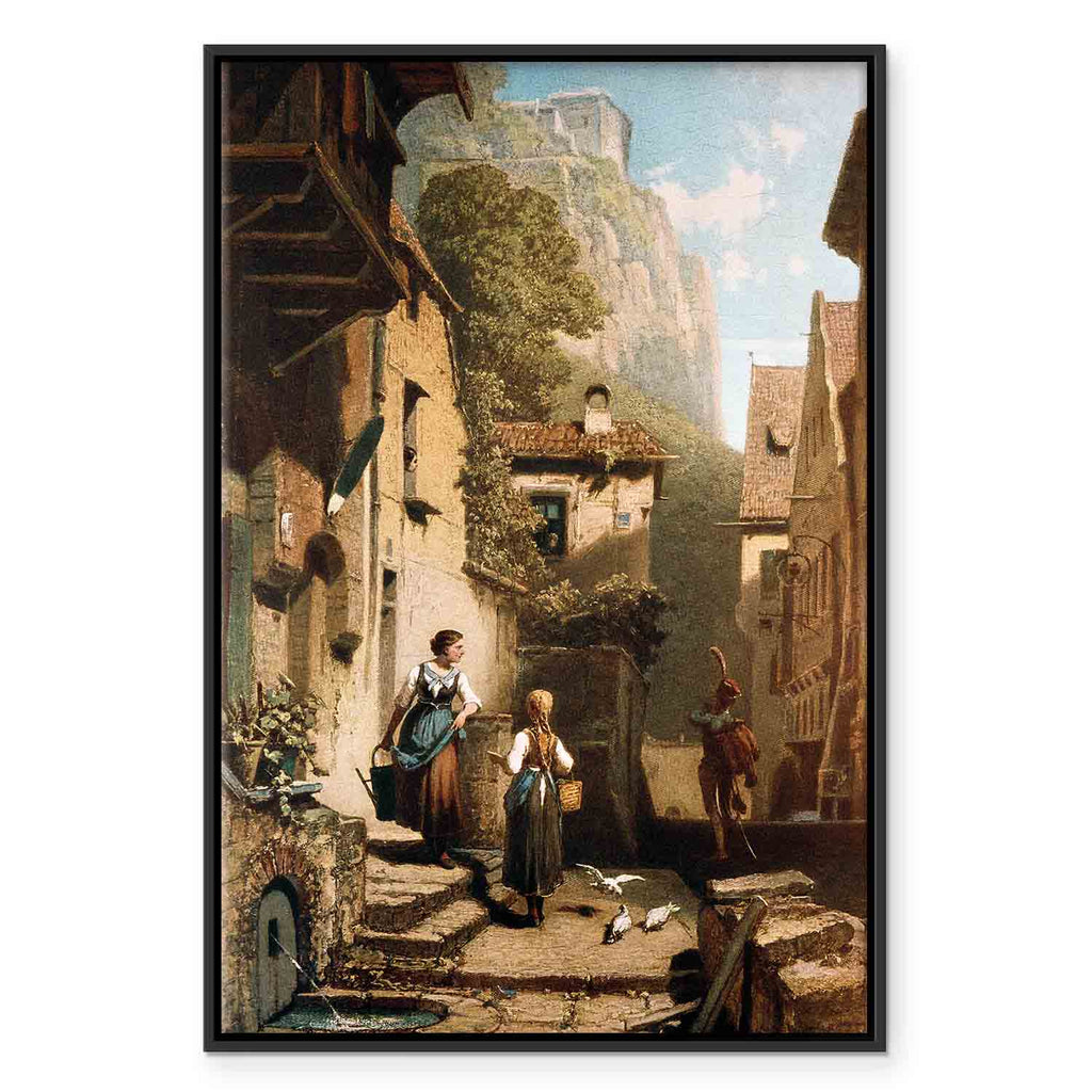 Carl Spitzweg Im Dachstübchen Classic Canvas Print