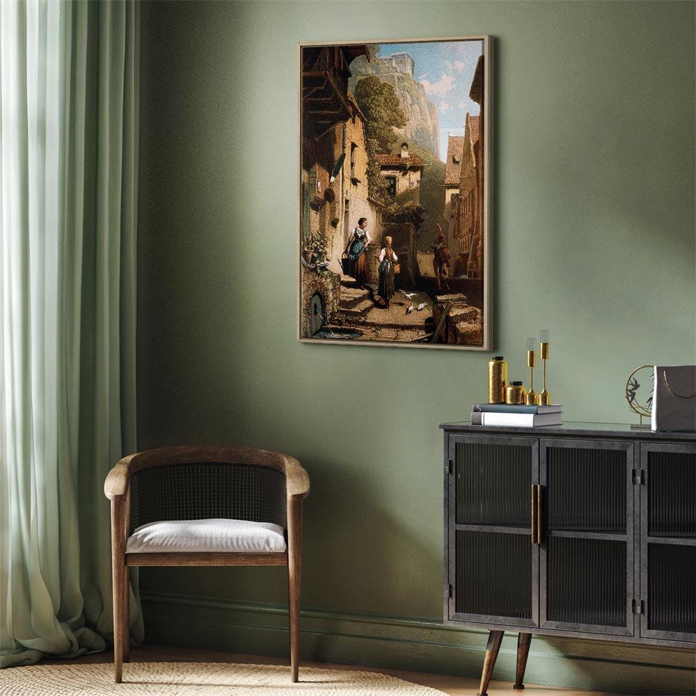 Leinwanddruck - Im Dachstübchen (Carl Spitzweg)