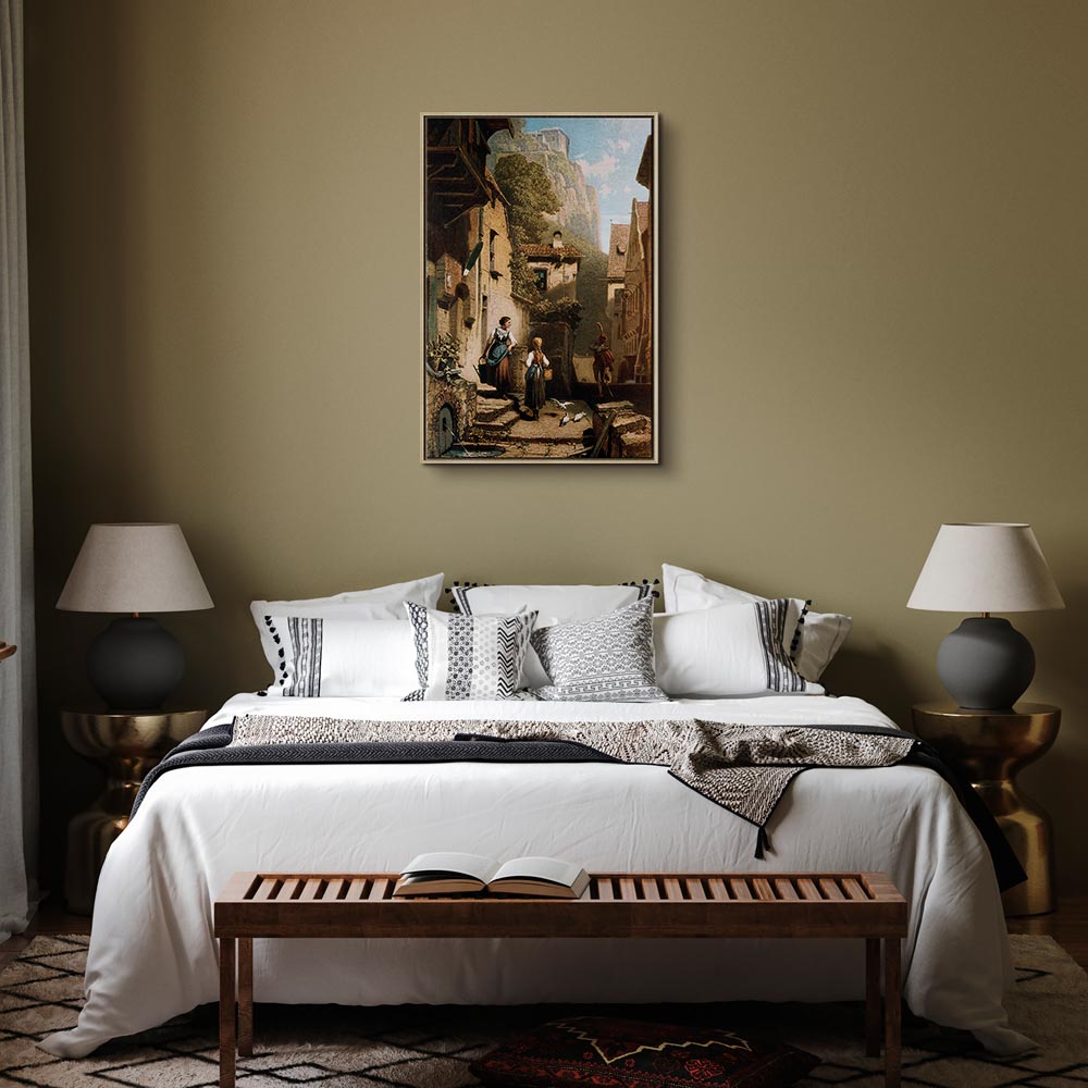 Leinwanddruck - Im Dachstübchen (Carl Spitzweg)