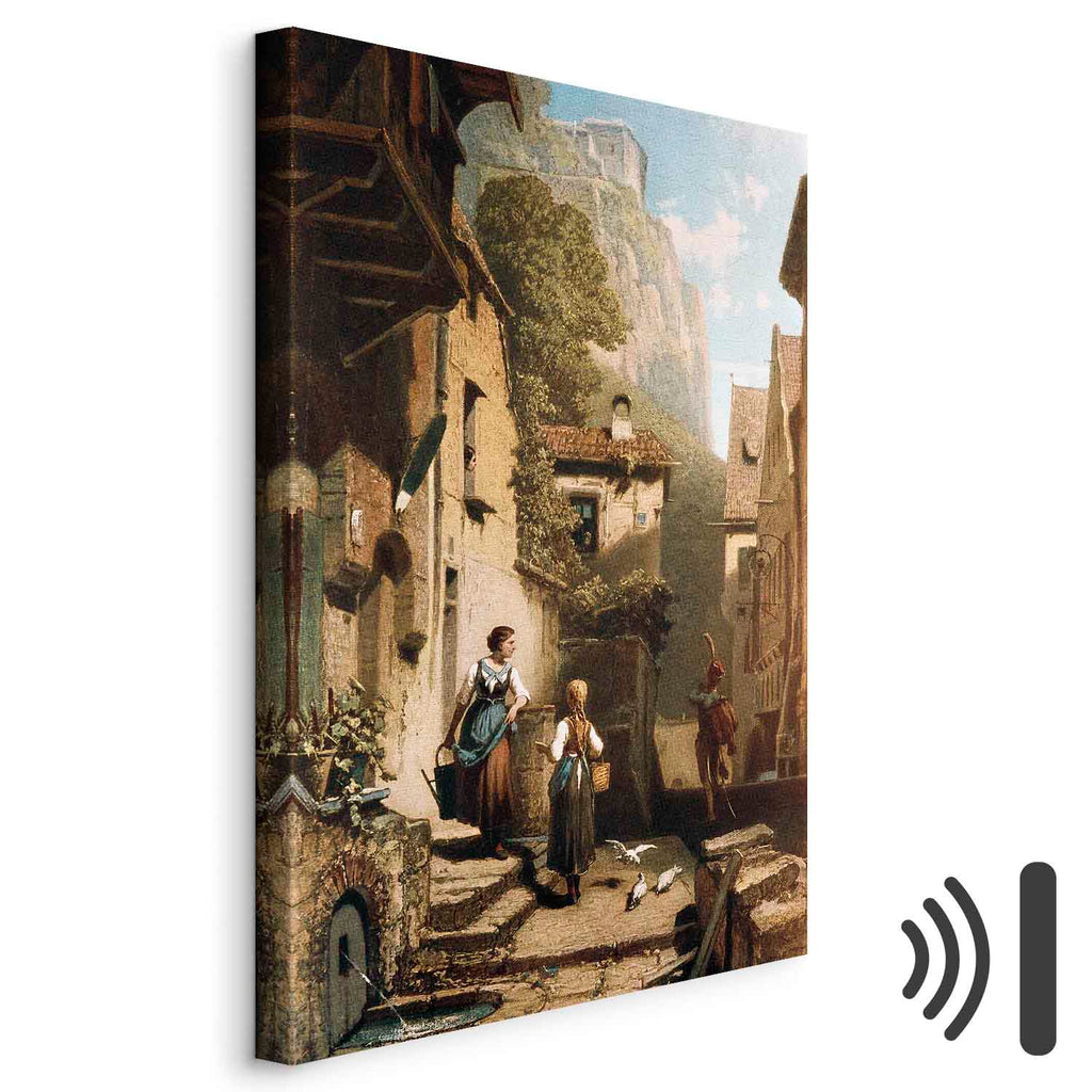 Carl Spitzweg Im Dachstübchen Classic Canvas Print