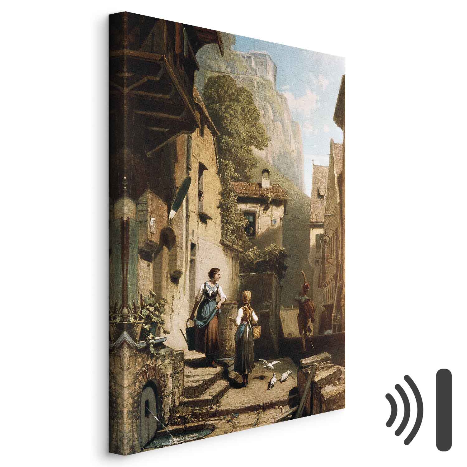 Carl Spitzweg Im Dachstübchen Classic Canvas Print