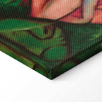 Waterfall Women Expressionist Canvas Print