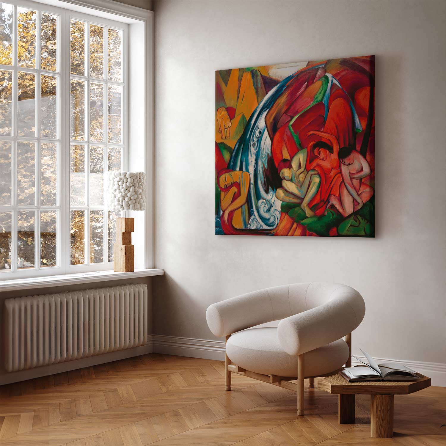 Waterfall Women Expressionist Canvas Print