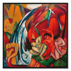 Waterfall Women Expressionist Canvas Print