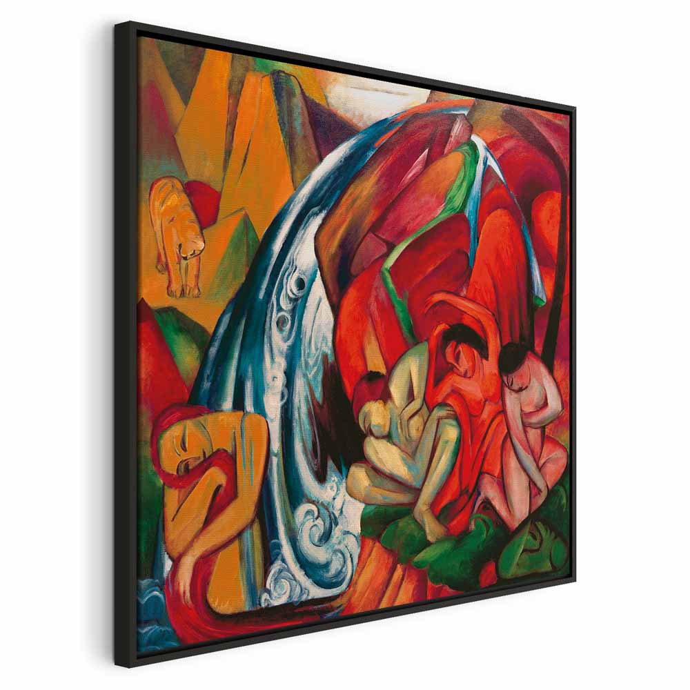 Waterfall Women Expressionist Canvas Print