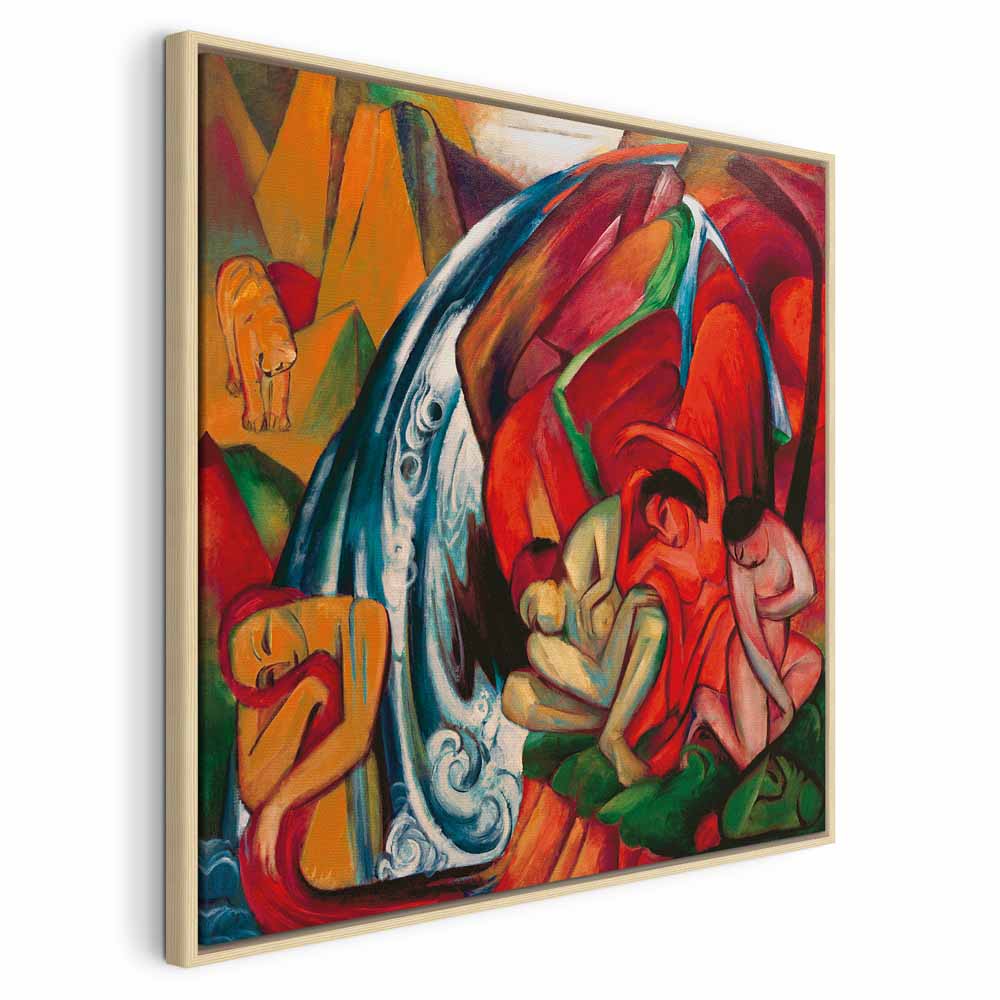 Waterfall Women Expressionist Canvas Print