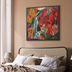 Waterfall Women Expressionist Canvas Print