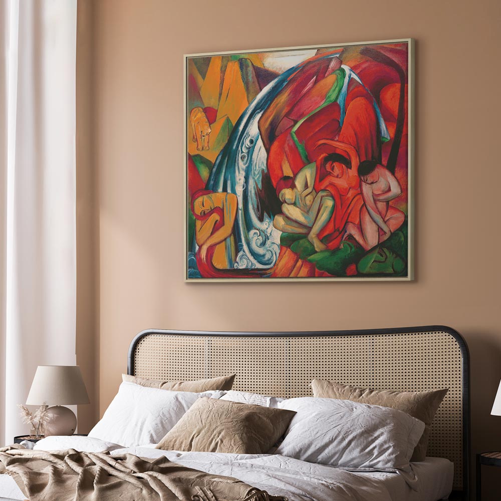 Waterfall Women Expressionist Canvas Print