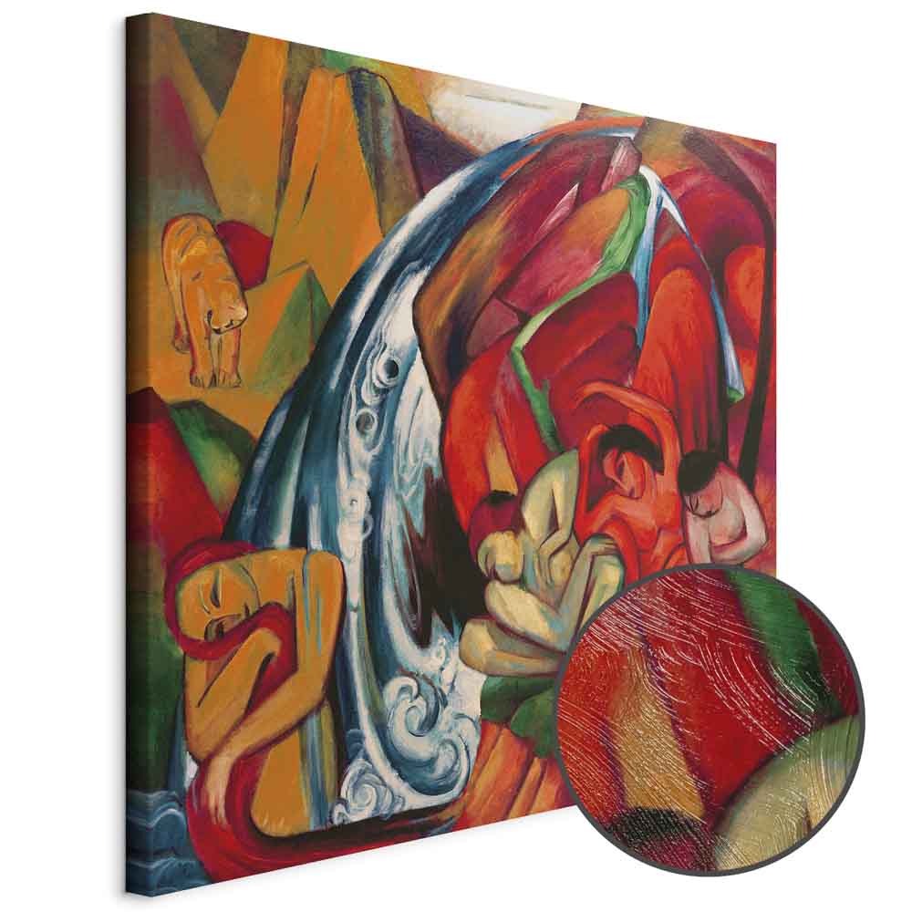 Waterfall Women Expressionist Canvas Print